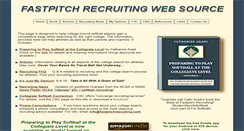 Desktop Screenshot of fastpitchrecruiting.com